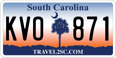 SC license plate KVO871