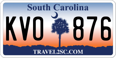 SC license plate KVO876
