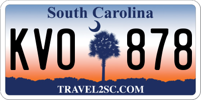 SC license plate KVO878