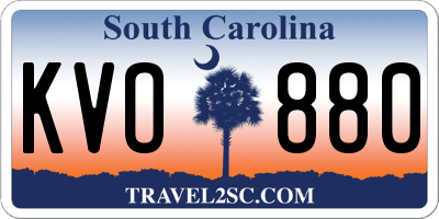 SC license plate KVO880