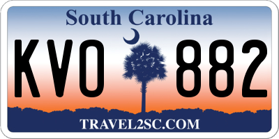 SC license plate KVO882
