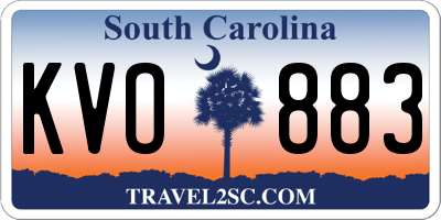 SC license plate KVO883