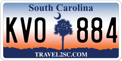 SC license plate KVO884