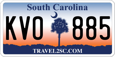 SC license plate KVO885