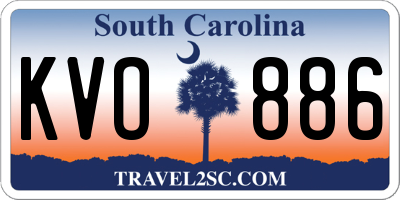 SC license plate KVO886