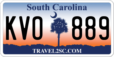 SC license plate KVO889