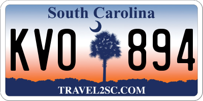 SC license plate KVO894