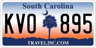 SC license plate KVO895