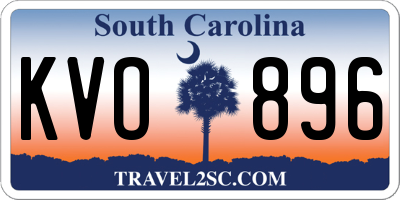 SC license plate KVO896