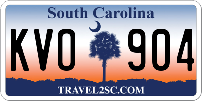 SC license plate KVO904