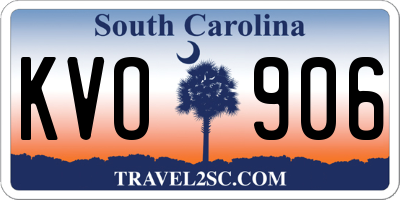 SC license plate KVO906