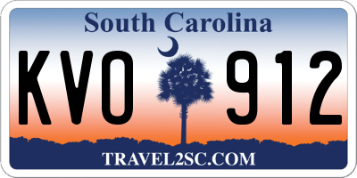SC license plate KVO912