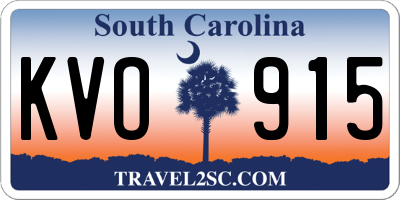 SC license plate KVO915