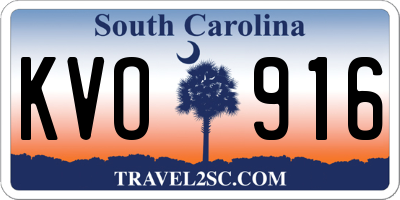 SC license plate KVO916