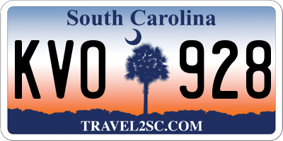 SC license plate KVO928