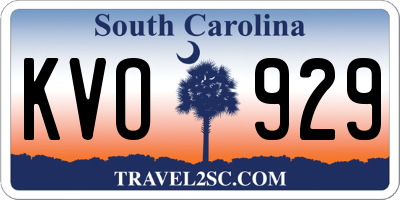 SC license plate KVO929