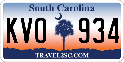 SC license plate KVO934