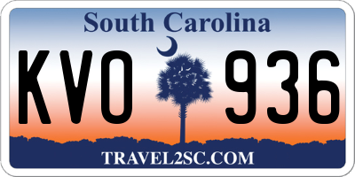SC license plate KVO936