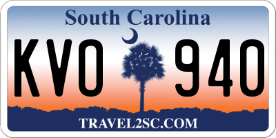 SC license plate KVO940