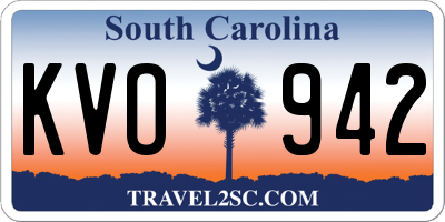 SC license plate KVO942
