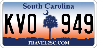 SC license plate KVO949