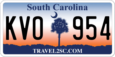SC license plate KVO954