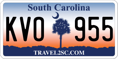 SC license plate KVO955