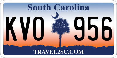 SC license plate KVO956