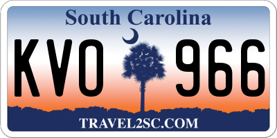 SC license plate KVO966