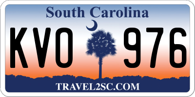 SC license plate KVO976