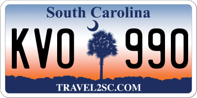 SC license plate KVO990