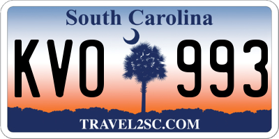 SC license plate KVO993
