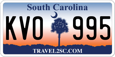 SC license plate KVO995