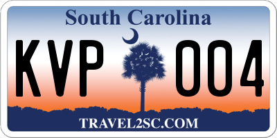 SC license plate KVP004