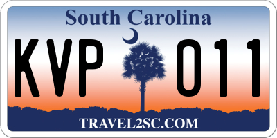 SC license plate KVP011
