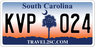 SC license plate KVP024