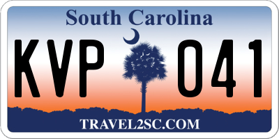 SC license plate KVP041