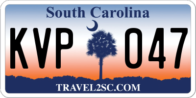 SC license plate KVP047