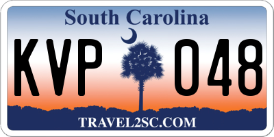 SC license plate KVP048