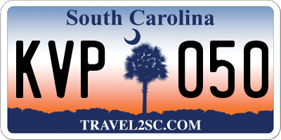 SC license plate KVP050