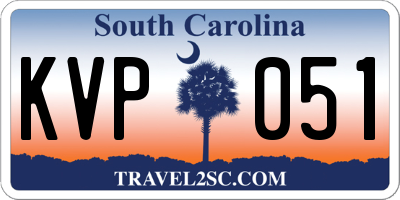 SC license plate KVP051