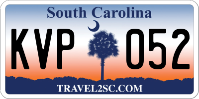 SC license plate KVP052