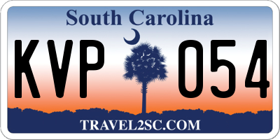 SC license plate KVP054