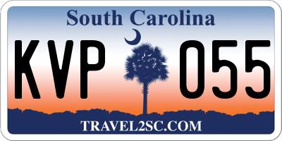 SC license plate KVP055