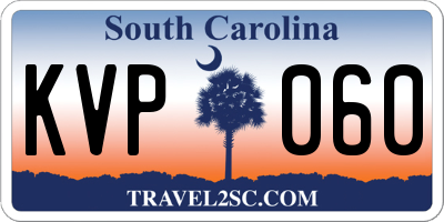 SC license plate KVP060