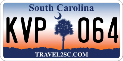 SC license plate KVP064