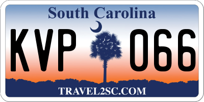 SC license plate KVP066