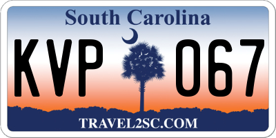 SC license plate KVP067