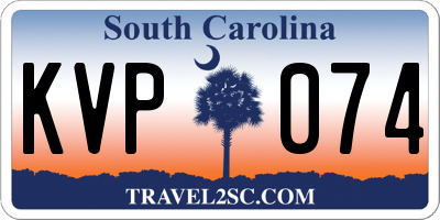 SC license plate KVP074
