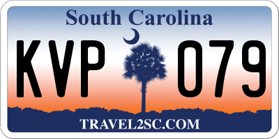 SC license plate KVP079